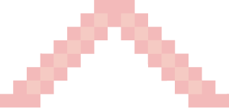 pixelated pink up arrow